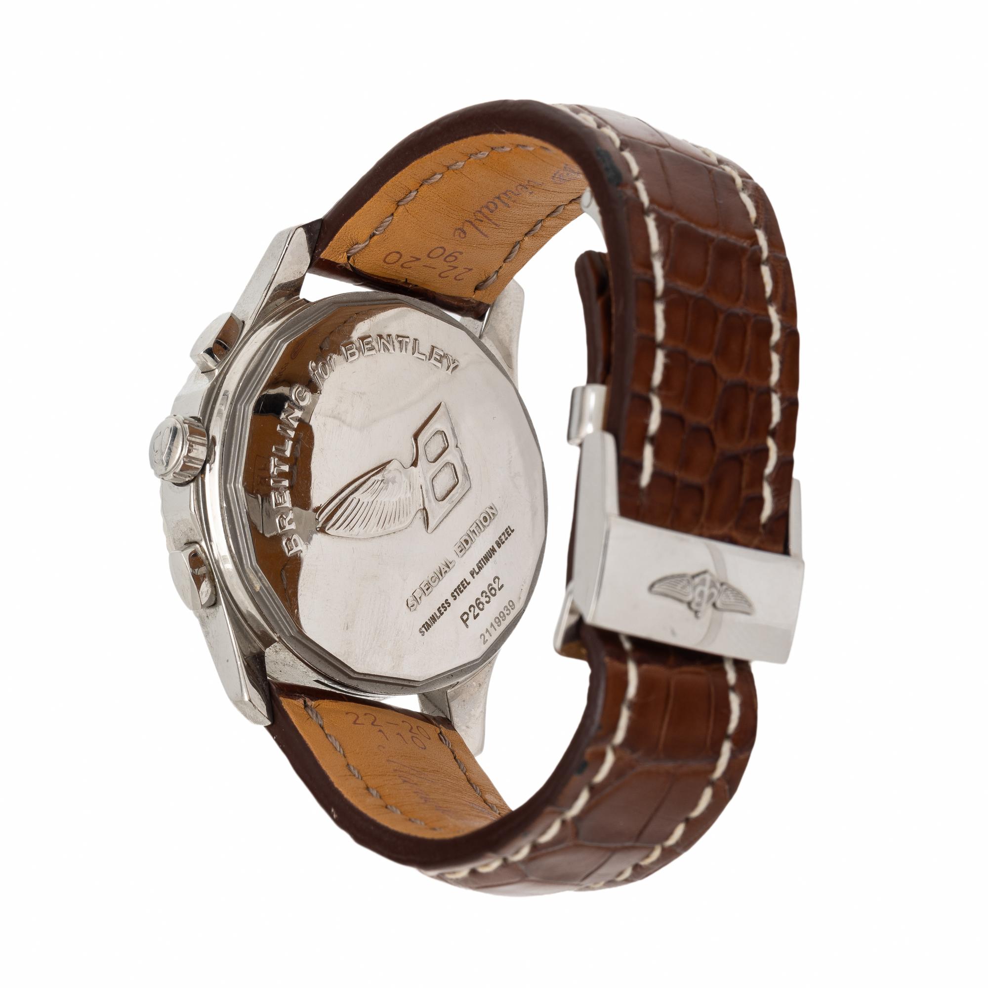 Breitling for Bentley, Ref. P26362, Stainless Steel and Platinum 'Mark VI' Chronograph Date Watch