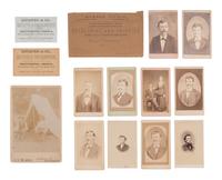 [EARLY PHOTOGRAPHY]. A collection of photographs and items related to Gettysburg photographers Levi MUMPER and W. H. TIPTON.