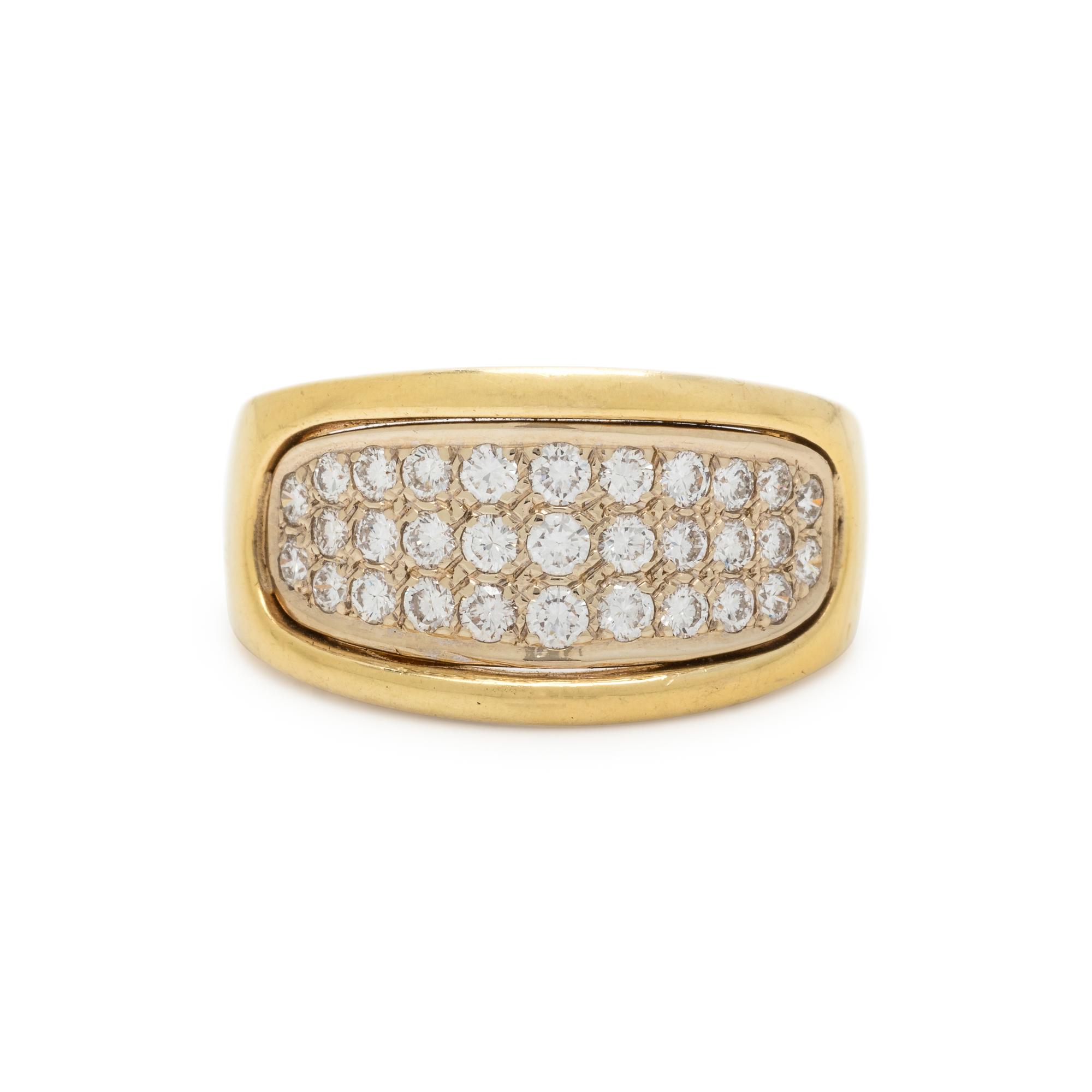 YELLOW GOLD AND DIAMOND RING