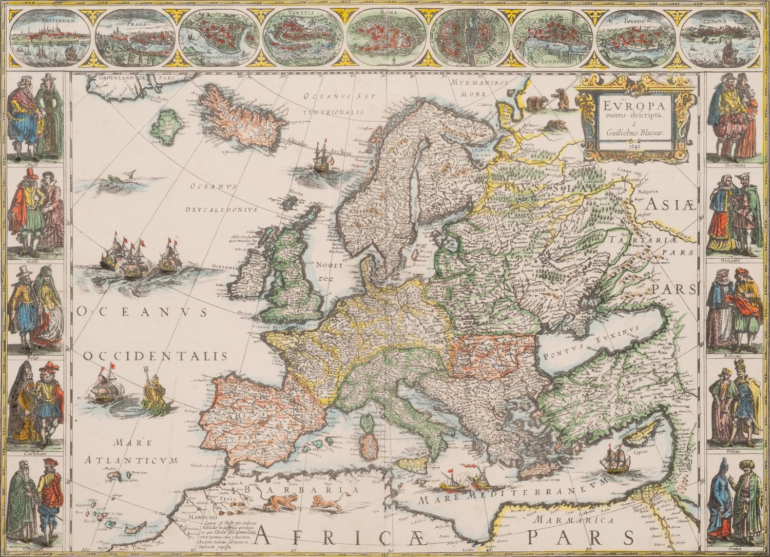 BLAEU, Willem Europa Recens Descripta. The Netherlands, 1617.