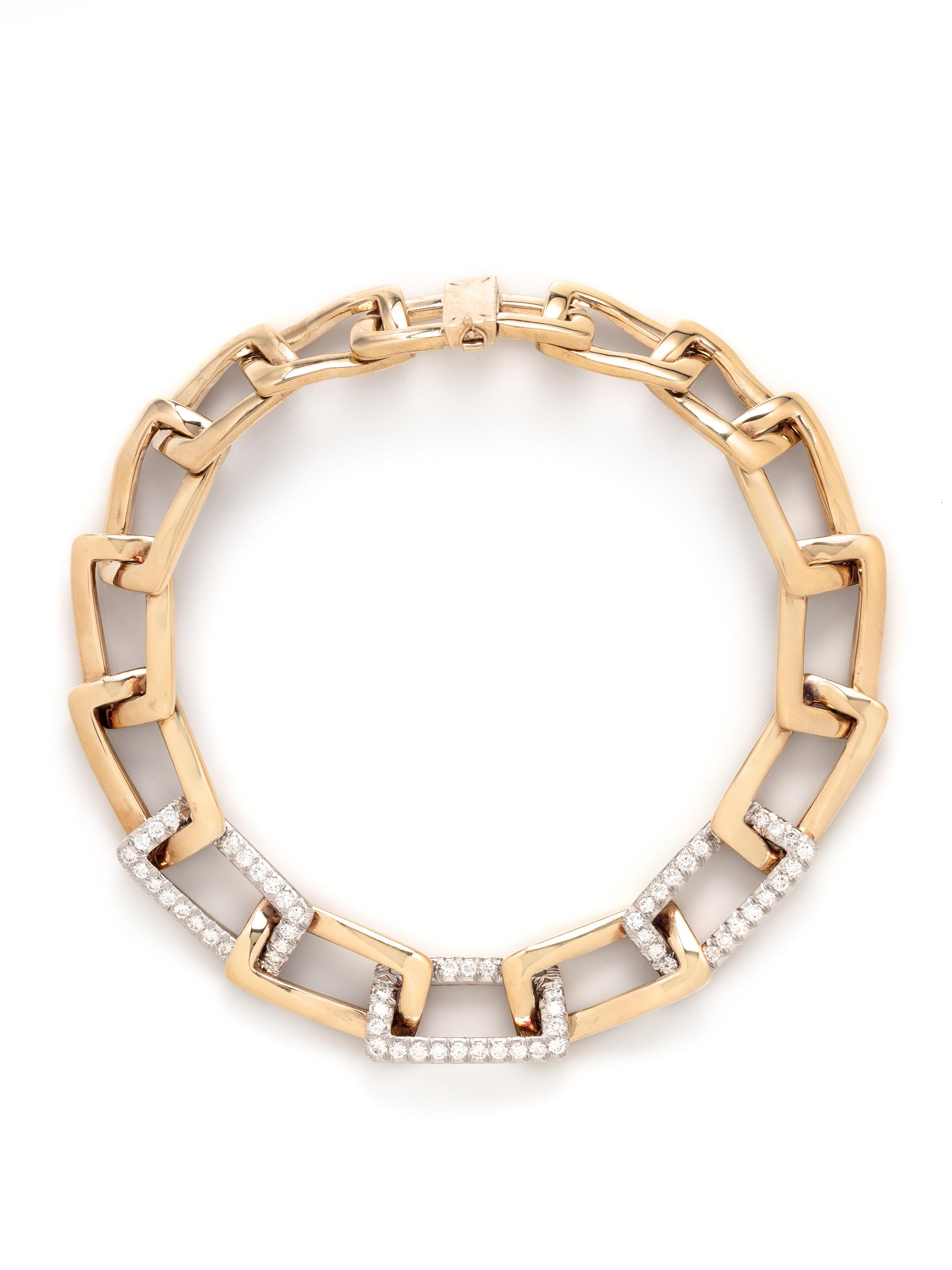 DAVID WEBB, YELLOW GOLD AND DIAMOND NECKLACE