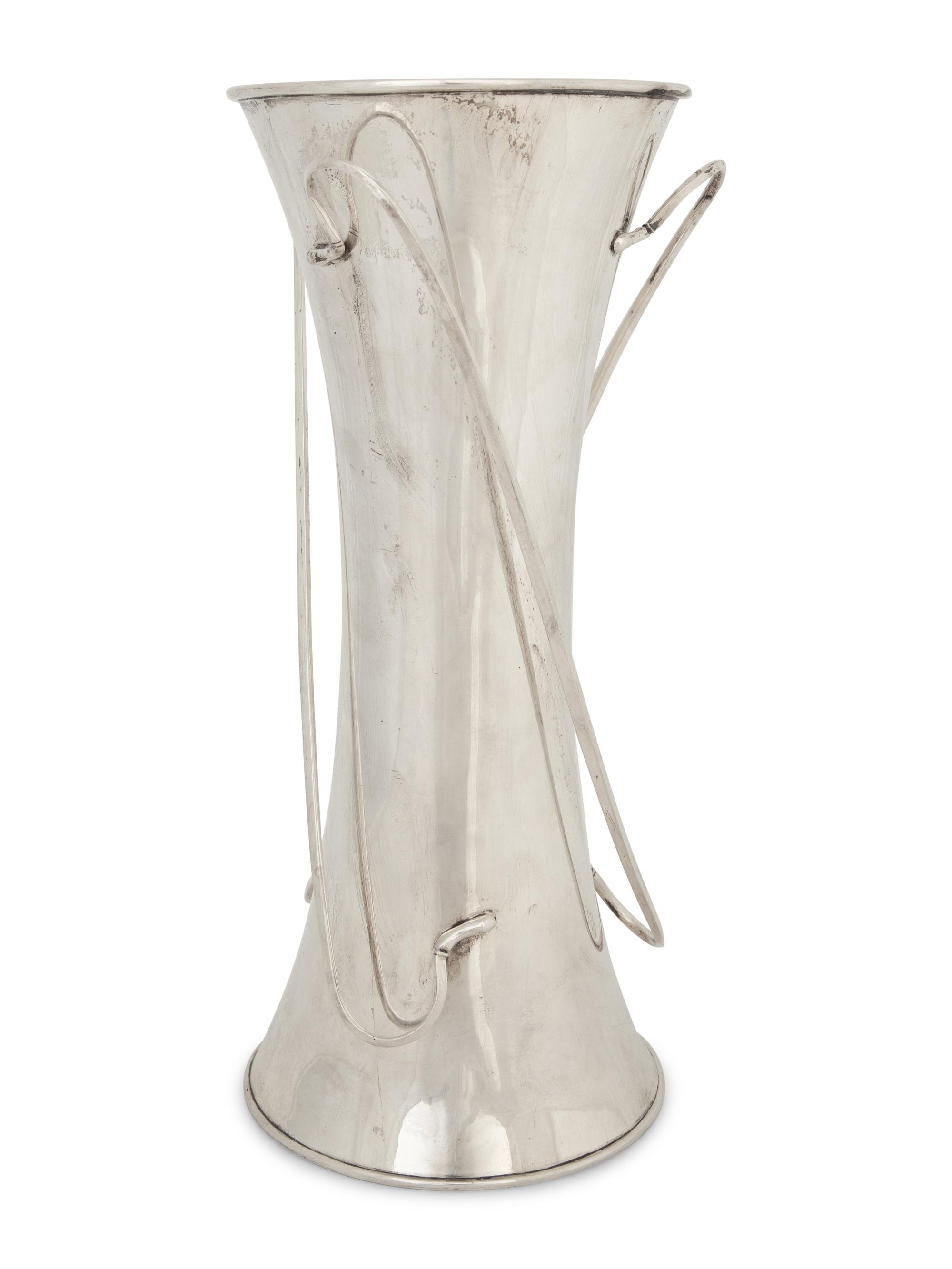 A Chinese Silver Flower Vase
