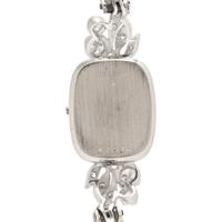 BULOVA, 14K WHITE GOLD AND DIAMOND WATCH