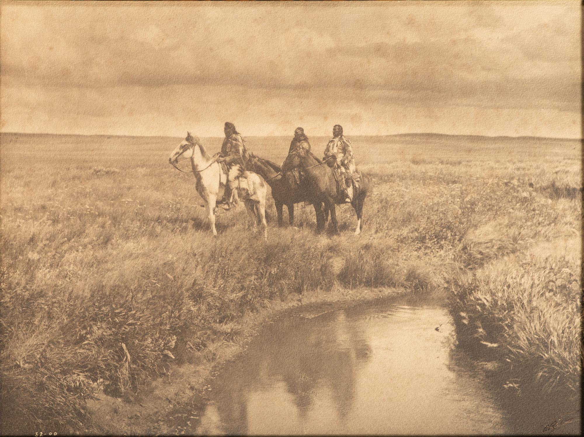 CURTIS, Edward S (1868-1952), photographer. Three Chiefs - Piegan .
