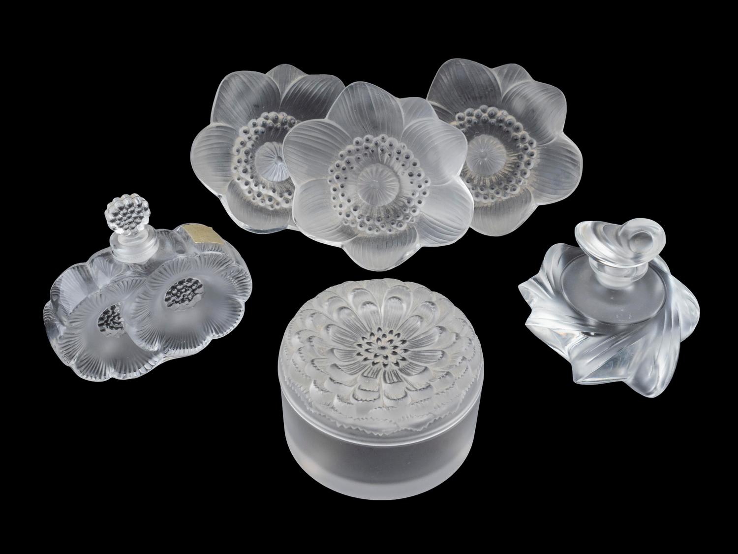 Six Lalique Glass Articles — 20TH CENTURY