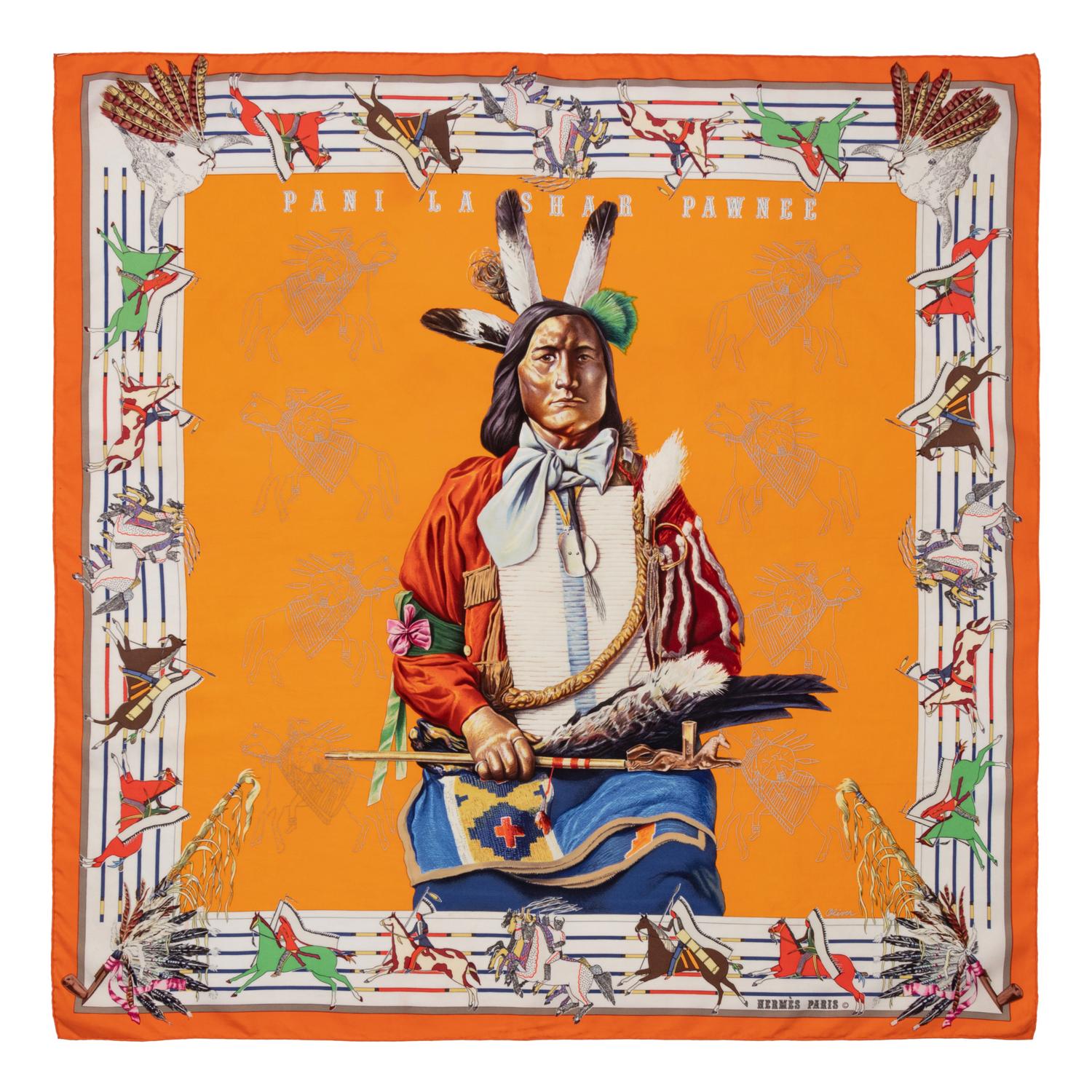 Hermès 90cm Silk Scarf, Kermit Oliver