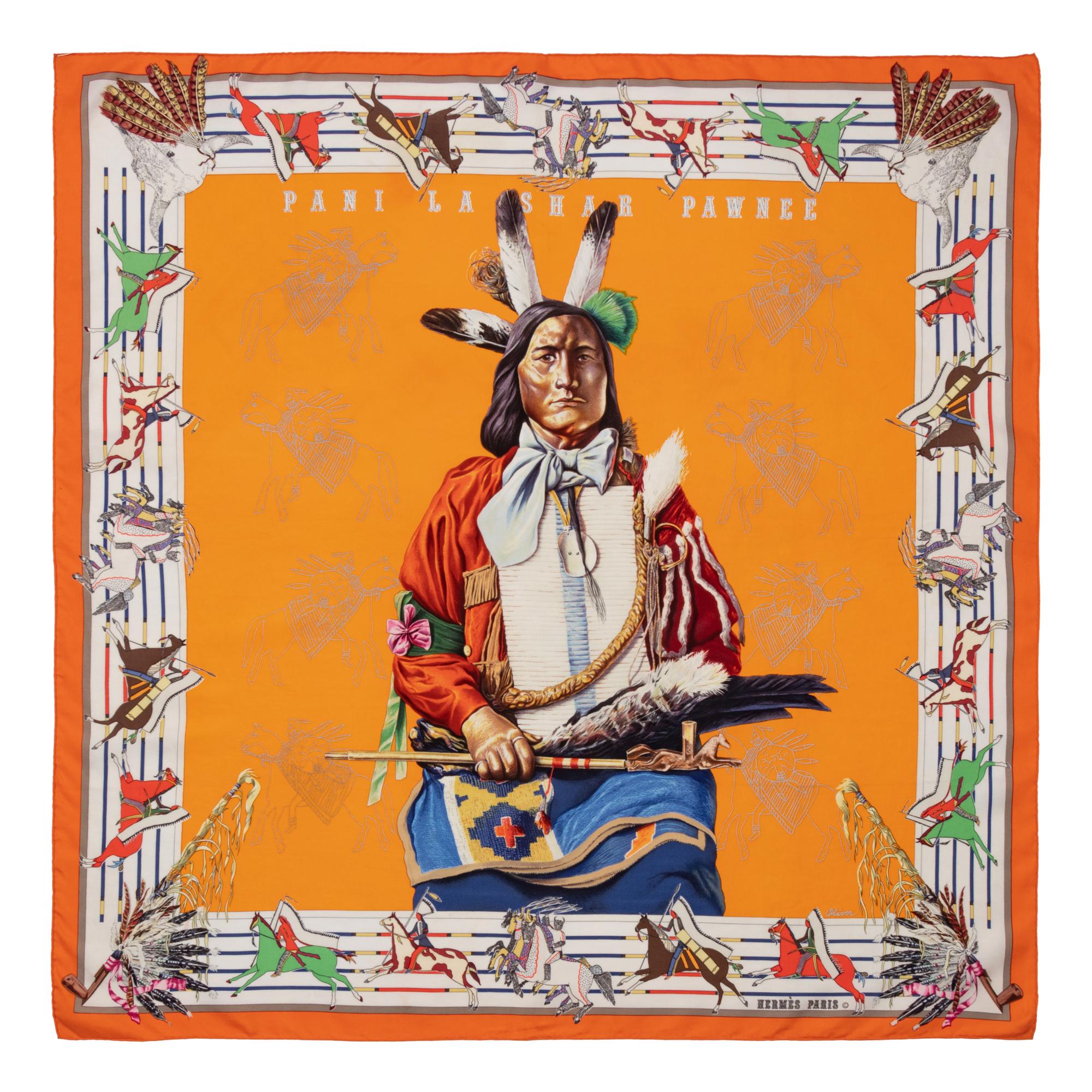 Hermès 90cm Silk Scarf, Kermit Oliver