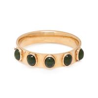NEPHRITE AND YELLOW GOLD BANGLE BRACELET