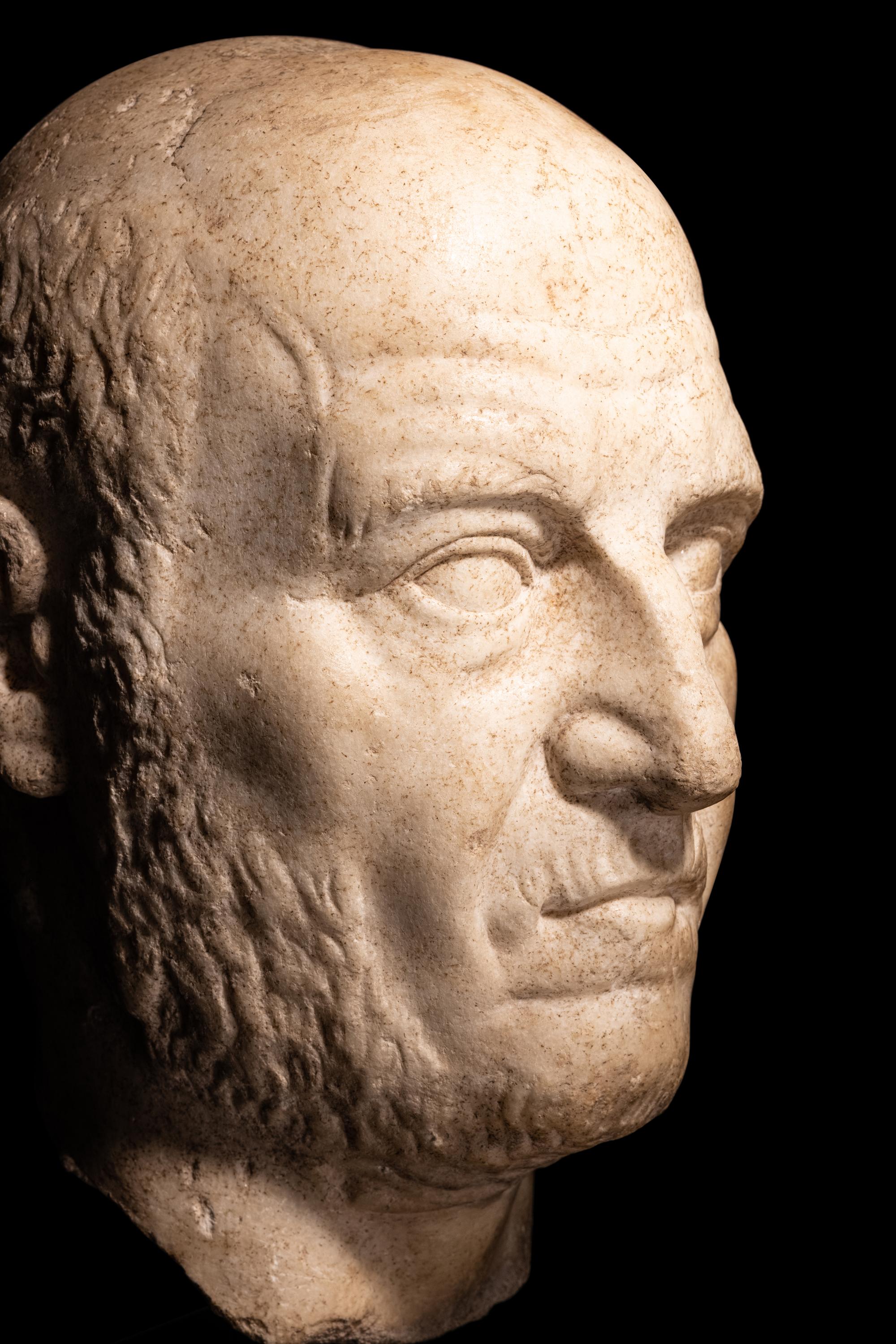 A Roman Marble Portrait Head of a Patrician