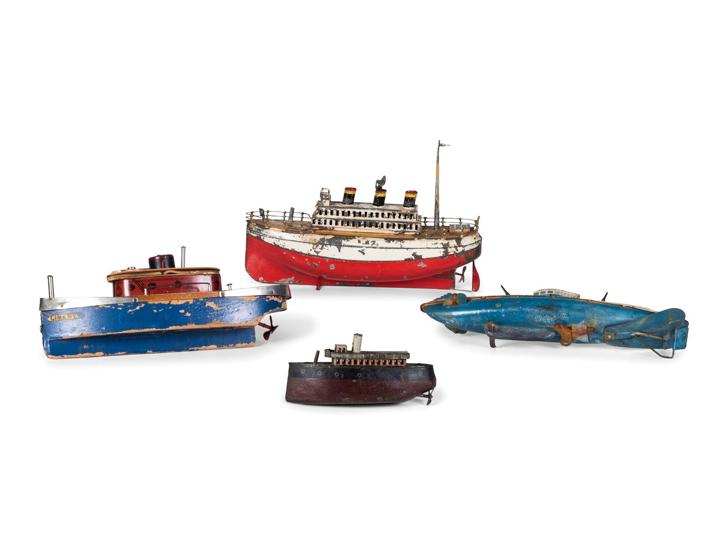Four Toy Boats