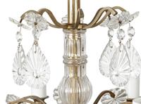 A Continental Bronze and Cut Glass Twenty-Four-Light Chandelier