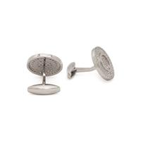 WHITE GOLD AND DIAMOND CUFFLINKS