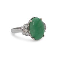 JADE AND DIAMOND RING