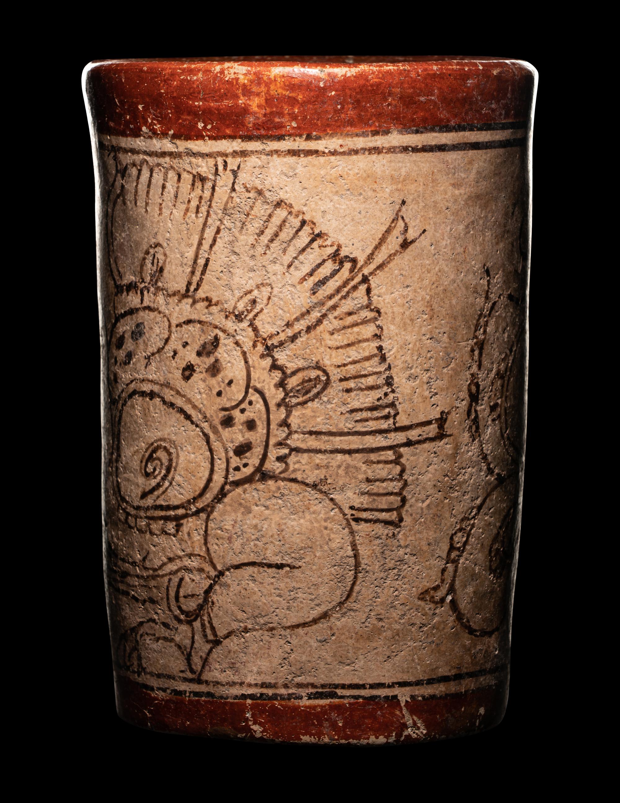 A Maya Codex Style Cylinder Vessel