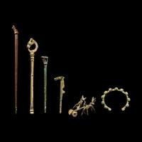 Six Near Eastern and Western Asiatic Bronze Items