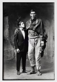 Victor Mendivil and the Llusco giant, Cuzco , 1925