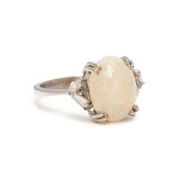 H. STERN, OPAL AND DIAMOND RING