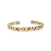 DAVID YURMAN, YELLOW GOLD CABLE CUFF BRACELET