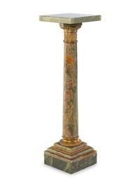 A Neoclassical Gilt Metal Mounted Onyx Pedestal