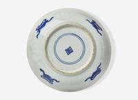 A Small Chinese Export Blue and White Porcelain Saucer Dish