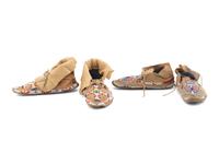 Cheyenne Beaded Hide Moccasins