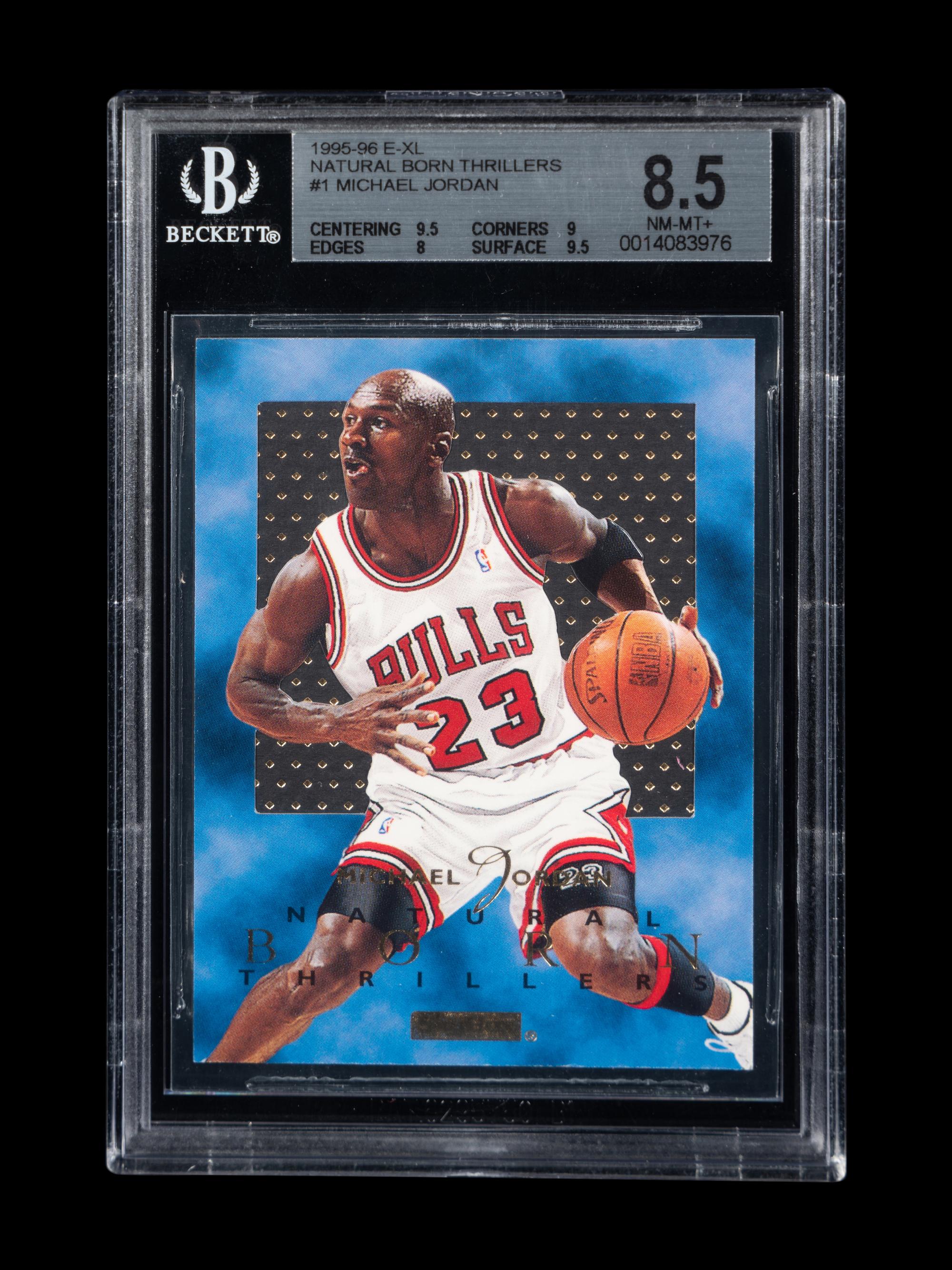 A 1995 Skybox E-XL Michael Jordan Natural Born Thrillers Basketball Card No. 1 (BGS 8.5 NM-MT+)