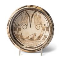 Hopi Pottery Bowl, with Hopi Villages sticker