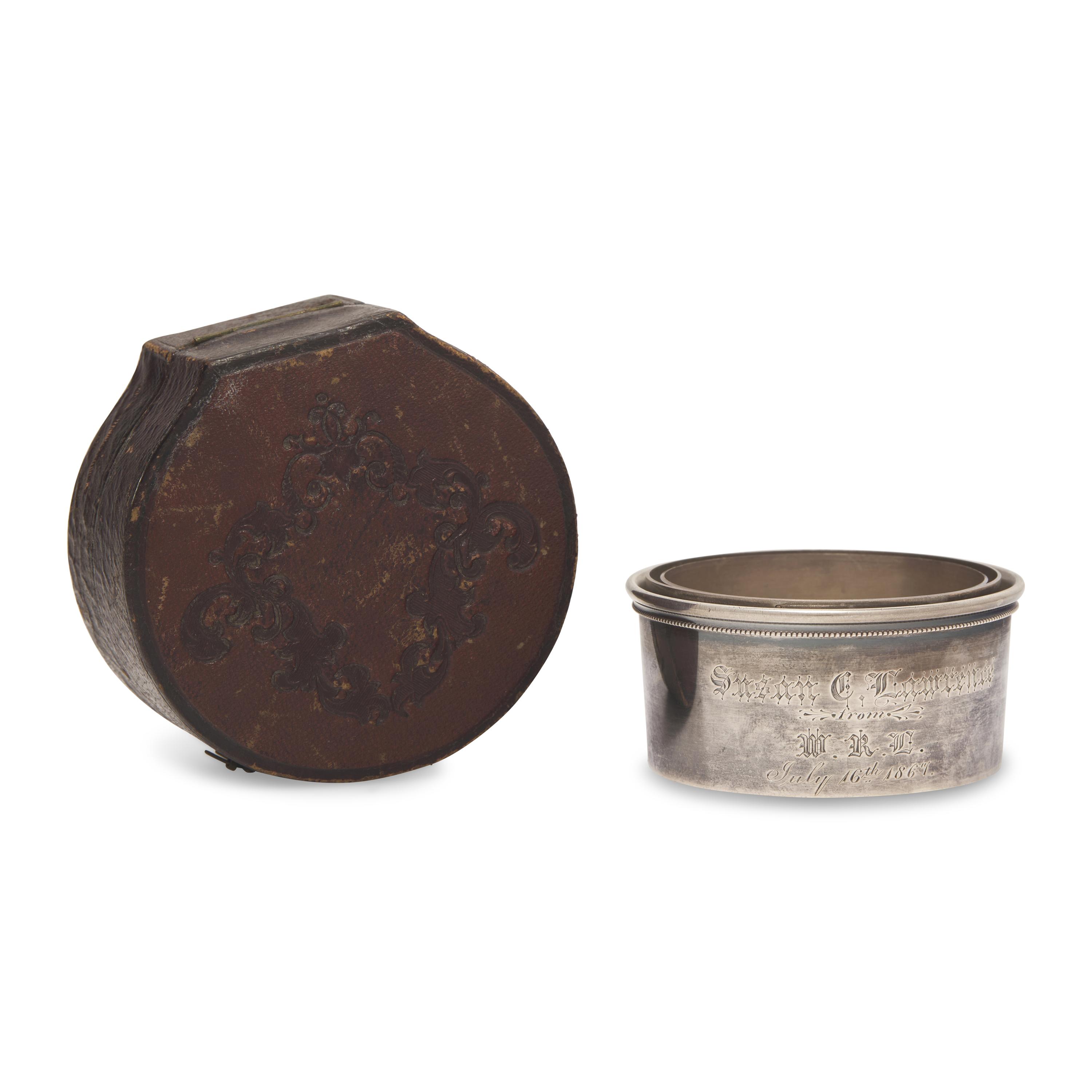 A Sterling Silver Collapsible Presentation Cup with Case
