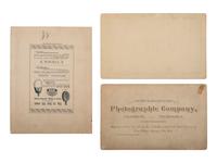 [INDIAN WARS]. Three photographs taken at Pine Ridge Agency, SD, featuring Wounded Knee view and identified Sioux chiefs incl. Kicking Bear.