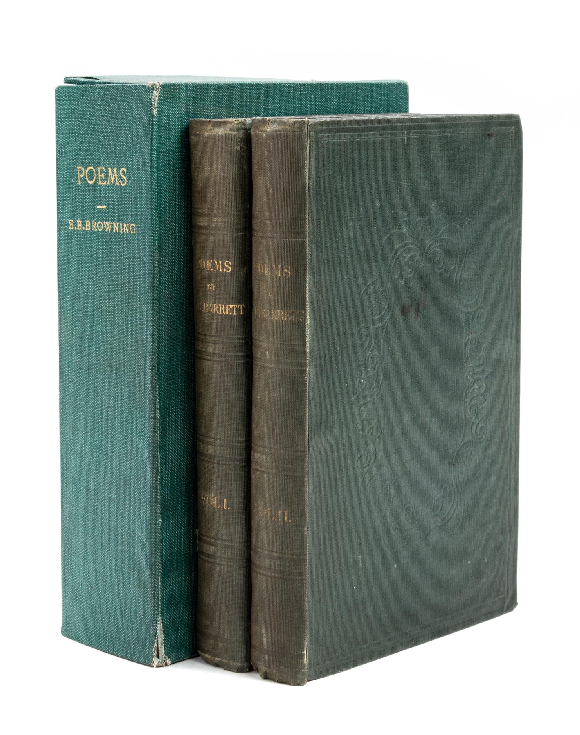 BROWNING, ELIZABETH BARRETT. Poems. London, 1845. 2 vols. First edition.