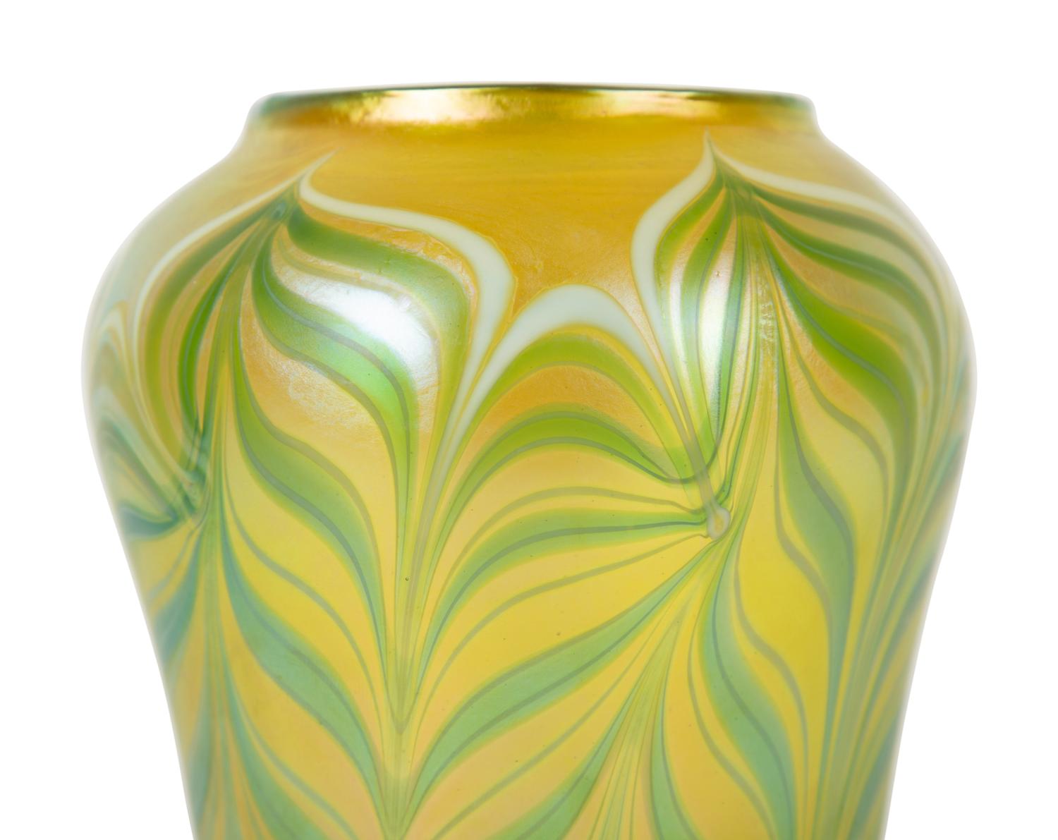 An Orient and Flume Iridescent Glass Vase