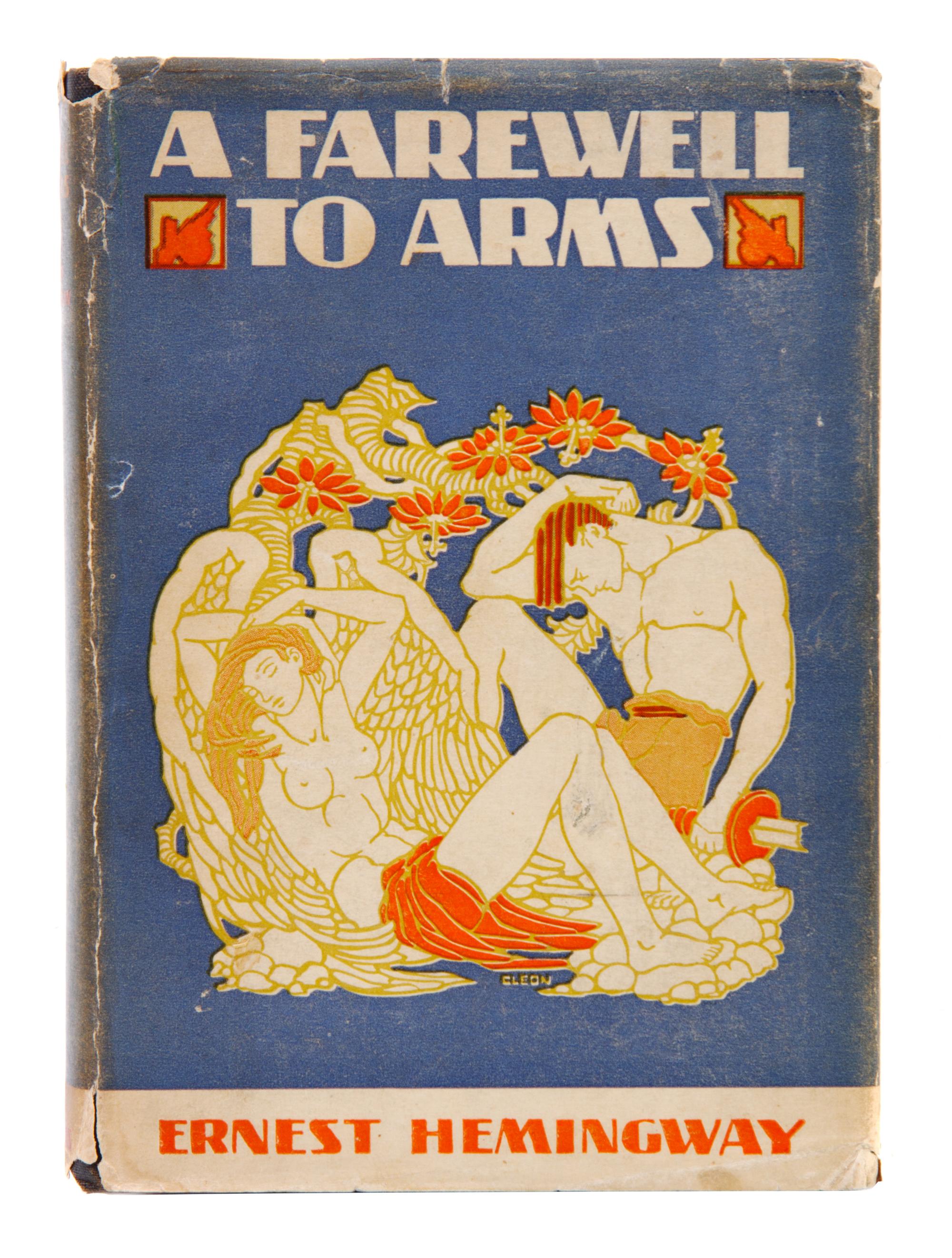 HEMINGWAY, ERNEST. A Farewell to Arms. New York, 1929. First edition, first issue in first state jacket.