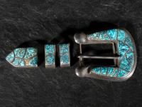Zuni Silver and #8 Turquoise Ranger Set