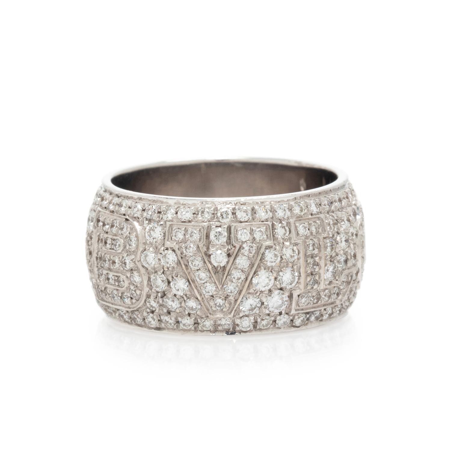 BULGARI, WHITE GOLD AND DIAMOND BAND