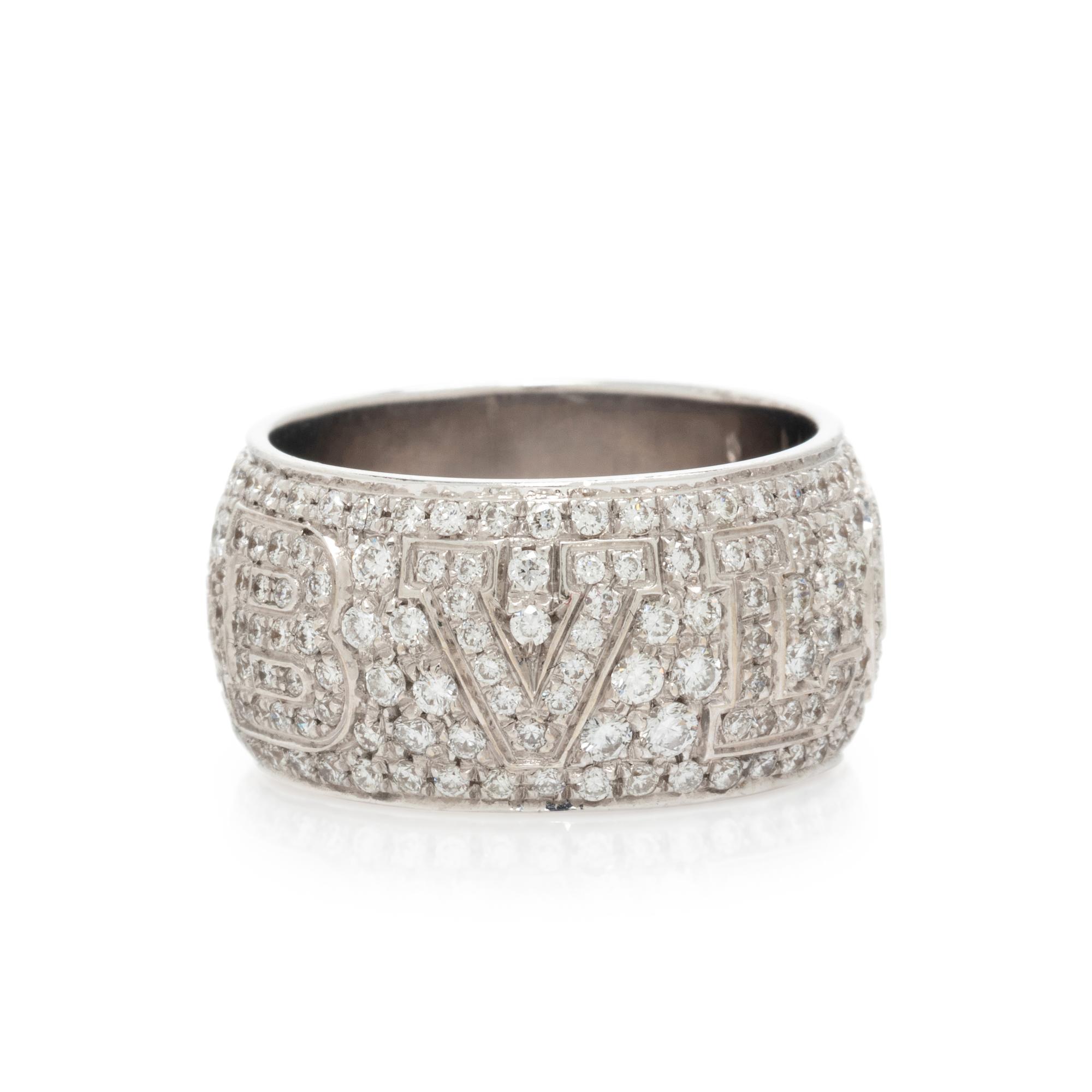 BULGARI, WHITE GOLD AND DIAMOND BAND