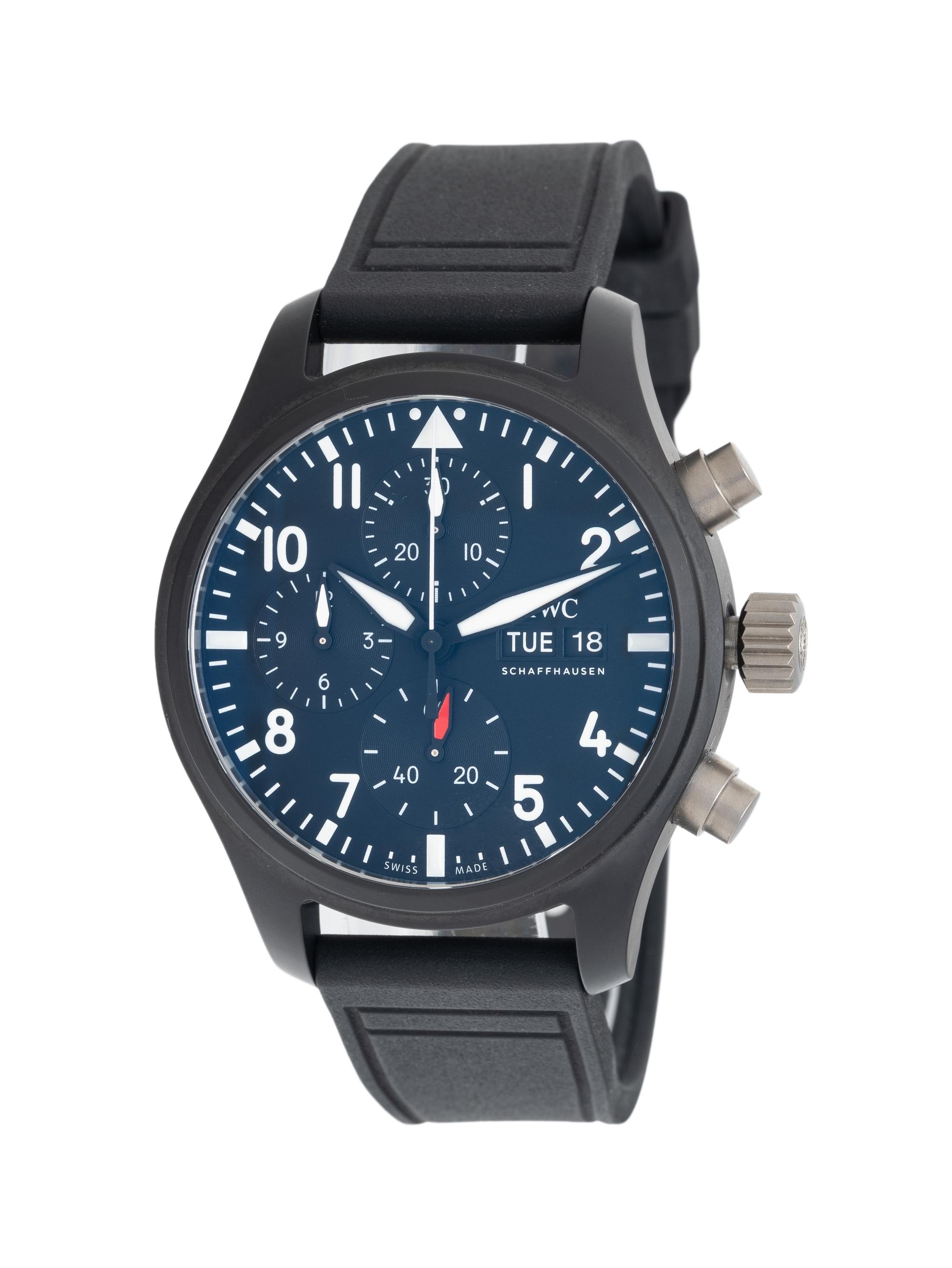 IWC, REF. 398401, 'TOP GUN PILOT'S WATCH' CHRONOGRAPH, DAY-DATE, BOX & PAPERS