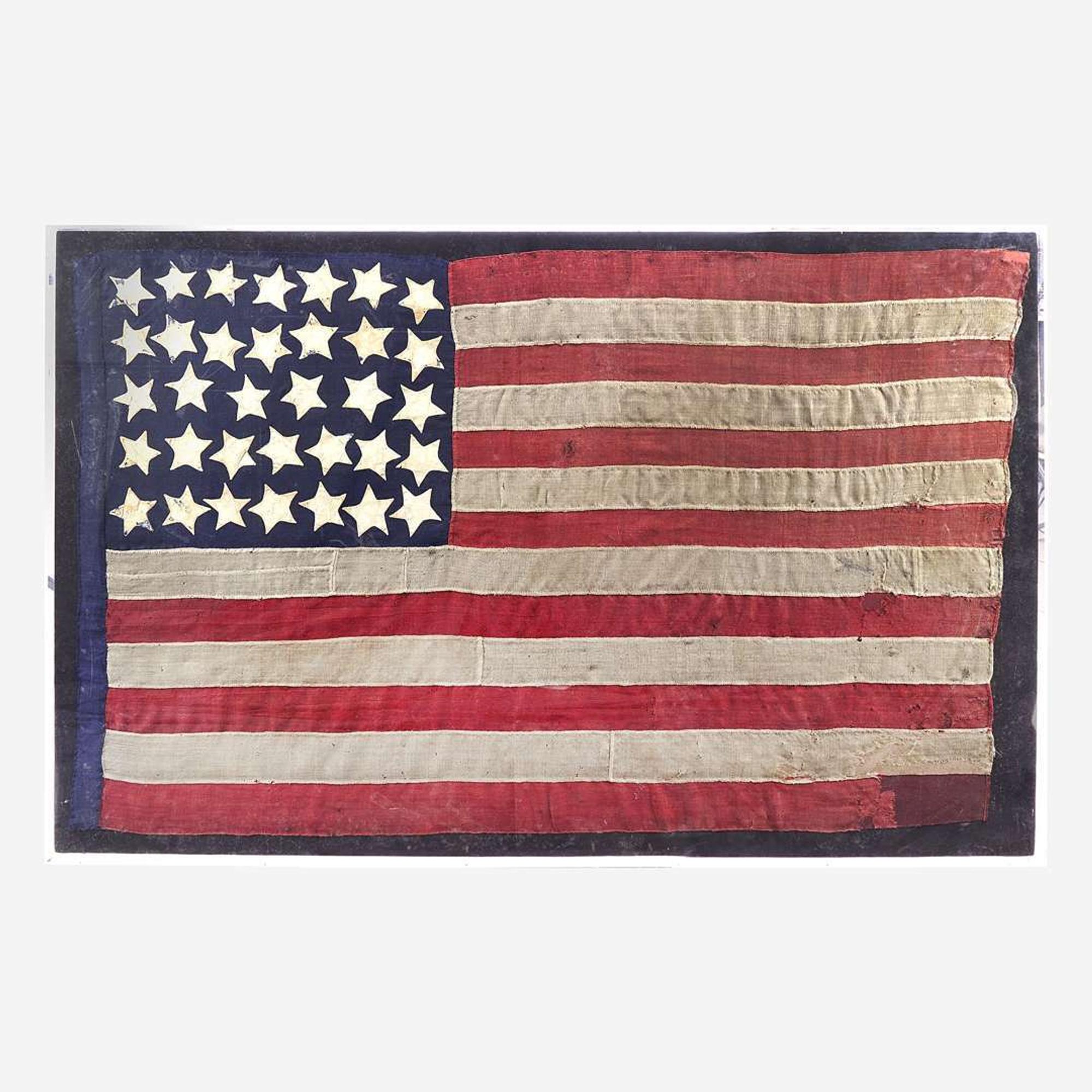 A 34-Star Civil War era American National Flag commemorating Kansas statehood 1861-1863