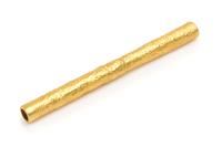 A Yellow Gold Straw, 20th Century, of cylindrical form with a stippled finish.