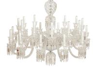 A French Molded and Cut Glass Twenty-Four-Light Chandelier — 20th Century