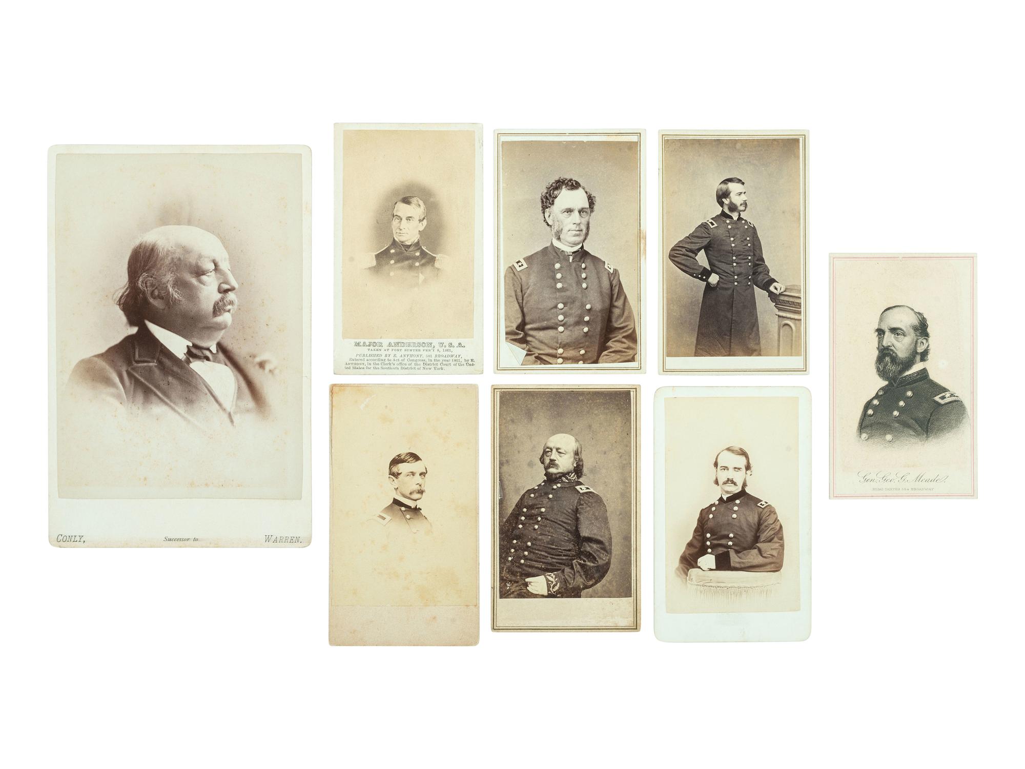 [CIVIL WAR]. A group of 27 CDVs of Union generals and other officers, incl. SEDGWICK, THOMAS, BUTLER, HANCOCK, MCDOWELL, NUGENT, and MILLER.