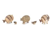 Five Chinese Slip-Glazed Earthenware Animals
