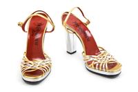 YSL Metallic Heels, 1990s Size label: 7 1/2