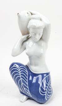 A Royal Copenhagen Porcelain Figure Height 12 1/4 inches.