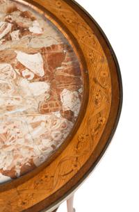 A Louis XVI Style Bronze Mounted Marquetry Side Table