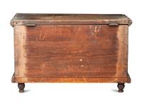 A Diminutive Country Stained Poplar Blanket Chest