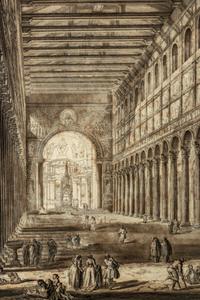 Two Plates from Le Vedute di Roma ( Spaccato interno della Basilica di S. Paolo fuori delle Mura and Dieta...Villa Adriana )