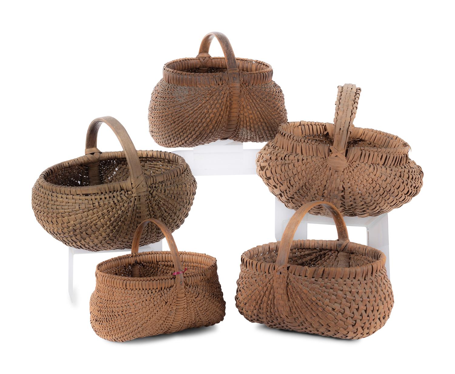 Five Woven Buttocks Baskets
