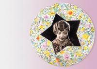A Rare Chinese Black Enameled and Famille Rose Porcelain Circular 'Portrait' Plaque