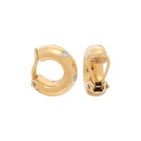 TIFFANY & CO., YELLOW GOLD AND DIAMOND 'ETOILE' HOOP EARRINGS