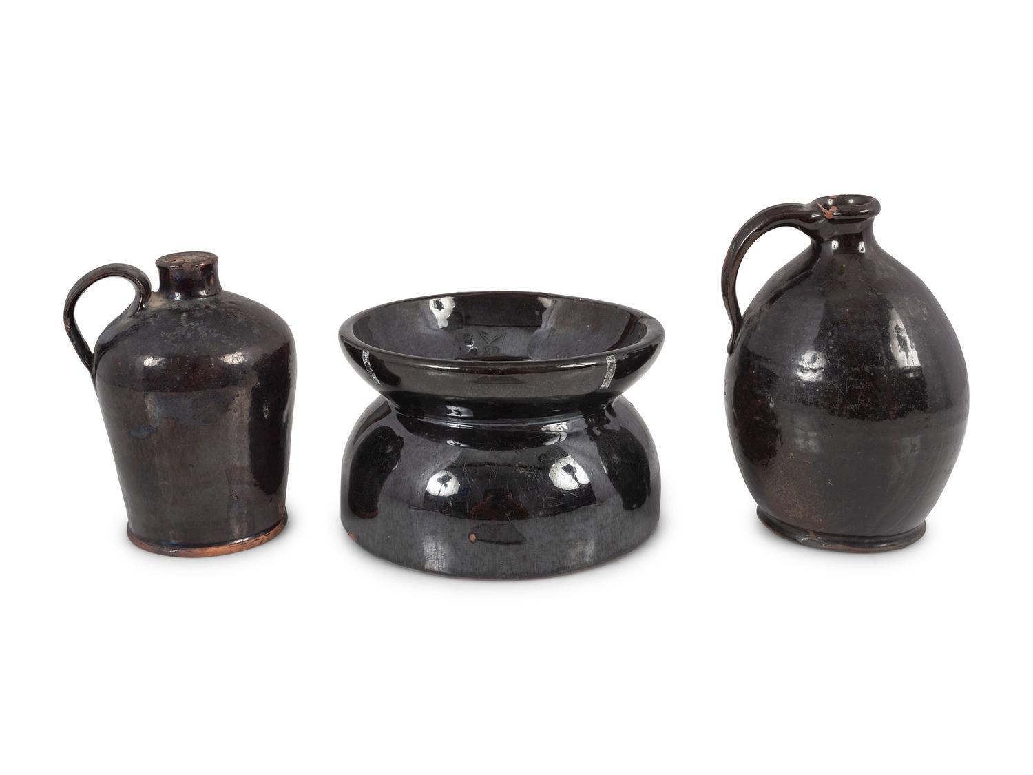 Five Redware Vessels